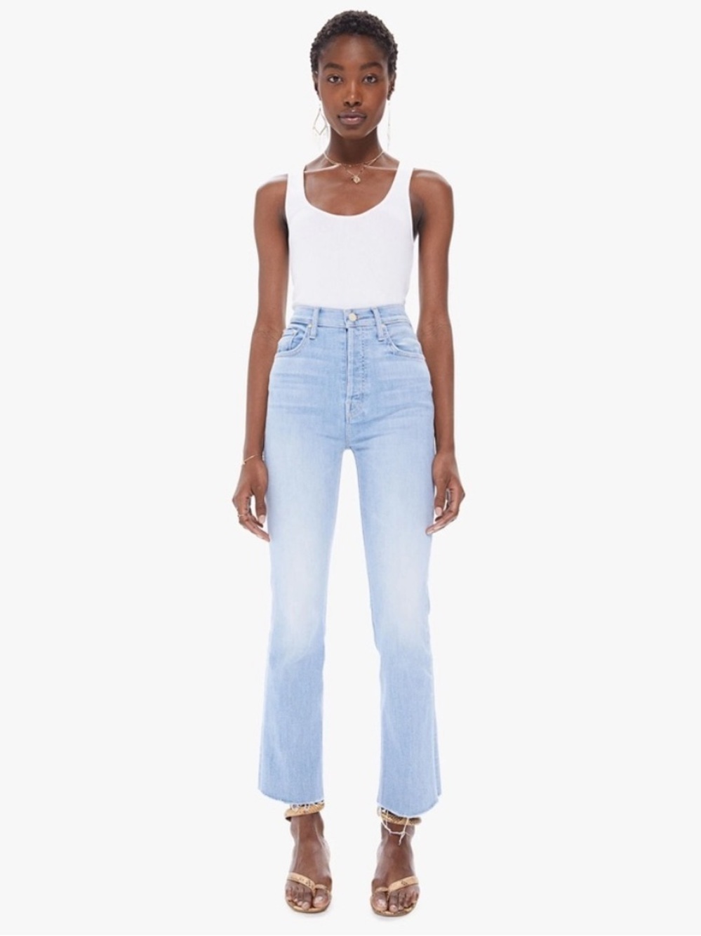 MOTHER Denim The Tripper Ankle Fray Island Time 33